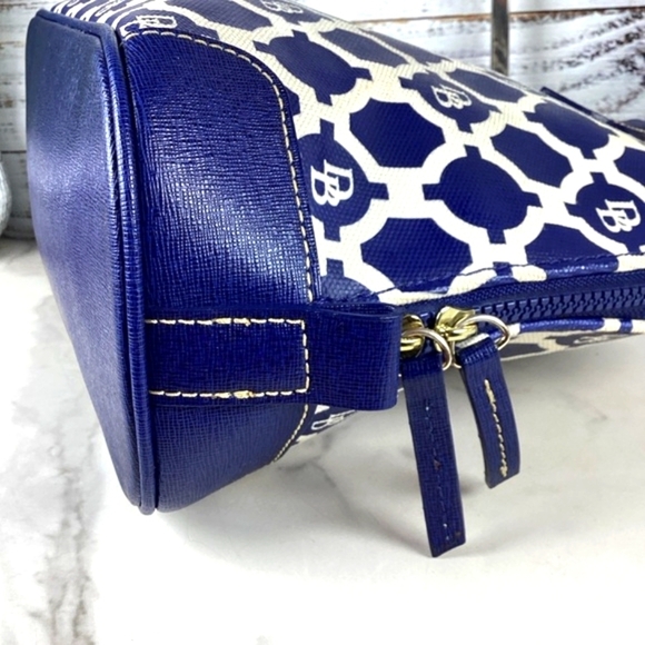 Dooney & Bourke Sanibel Blue and White coastal hand Bag beach vacation purse - Picture 10 of 16
